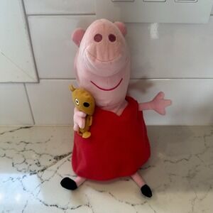 Ty Beanie‎ Babies Peppa Pig & Teddy Bear 9" Plush Toy Doll